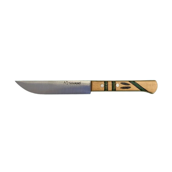 cuchillo mesa madera boj decorado verde AQ 1
